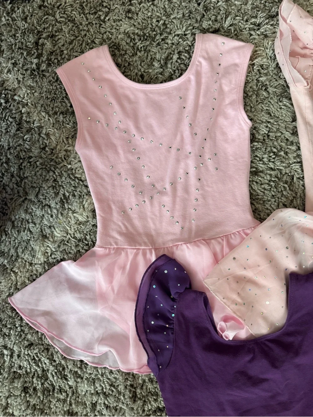 George Purple and Pink Sparkle Ballet Dress Set for Kids